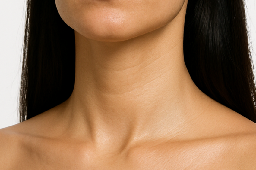 Stylized close-up of the neck and collarbone area at HoneMD