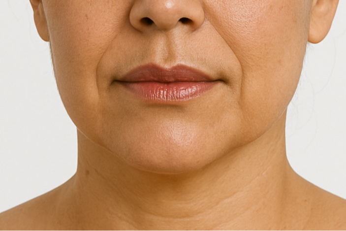 Stylized close-up of the lower face and marionette line area at HoneMD