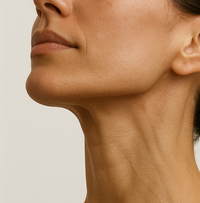 Stylized close-up of a sculpted neck and jawline at HoneMD