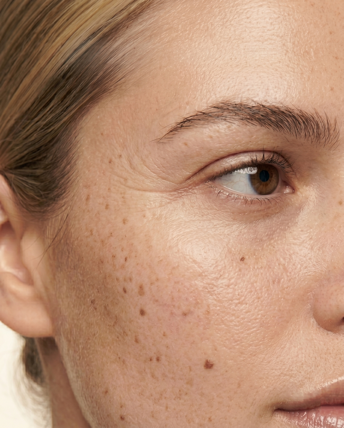 Woman posing after a crow's feet treatment at HoneMD med spa